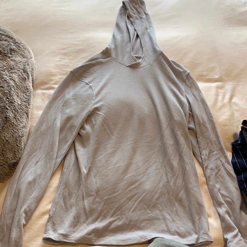 Lululemon light Gray waffled hoodie
